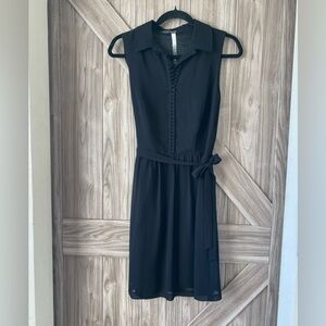 Kensie Black Midi Dress with Belt